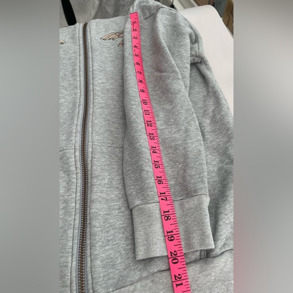 Golden by TNA Aritzia Embroidered French Terry Zip-Front Oversized Hoodie Size M - Picture 12 of 13